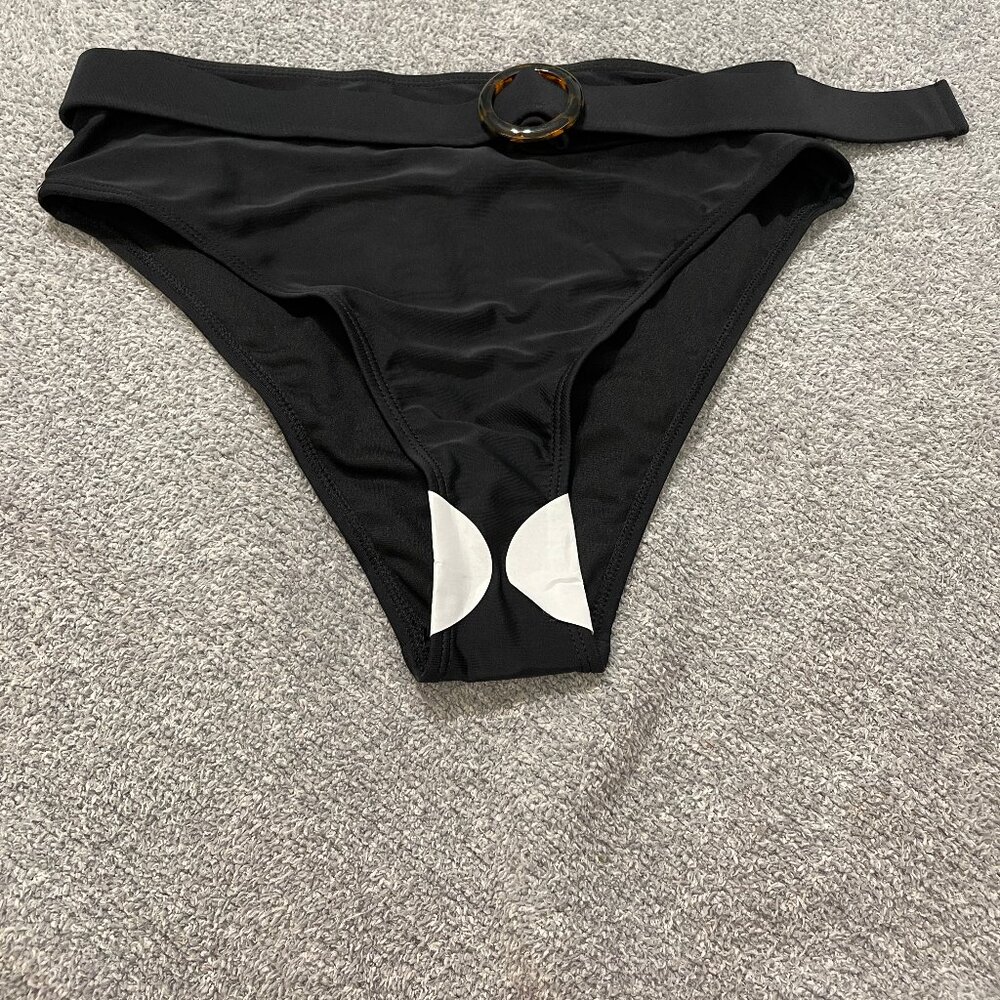 Bettie Page X Playful Promises Eco Jayne Black Bikini Brief Size 8 NWT